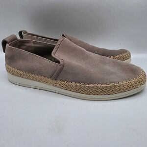 Vince Acker Womens Gray Suede Espadrille Slip On Sneakers Shoes Size 7.5 M